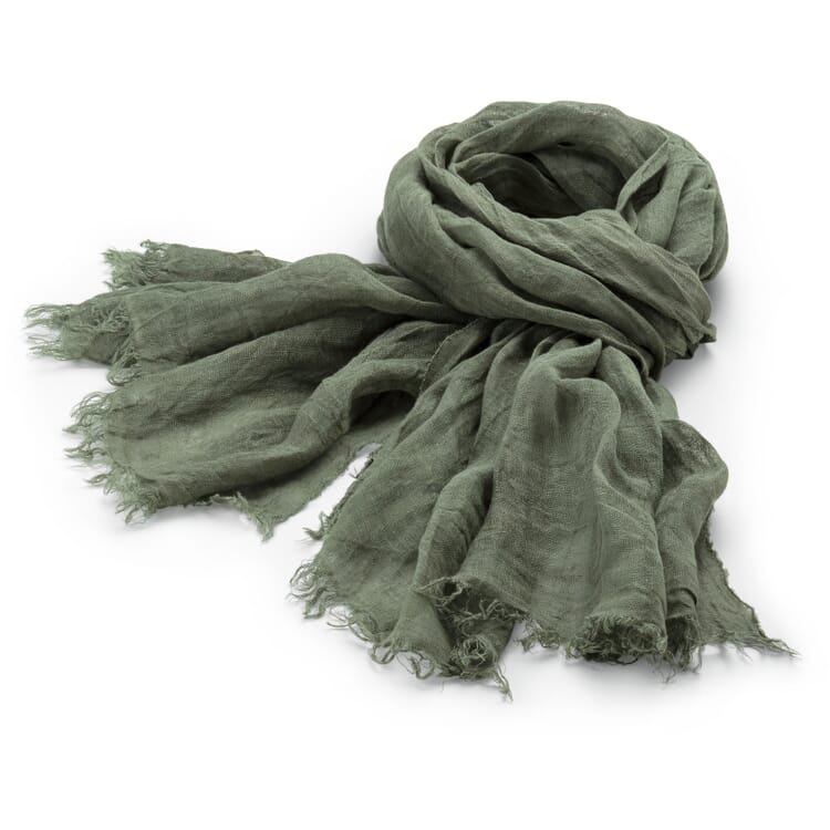 Unisex-Leinenschal, Oliv