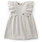 Children's dress cotton linen Blue-White