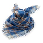 Scarf N° 768 plaid Royal blue