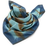 Scarf N° 766 watercolor, petrol blue