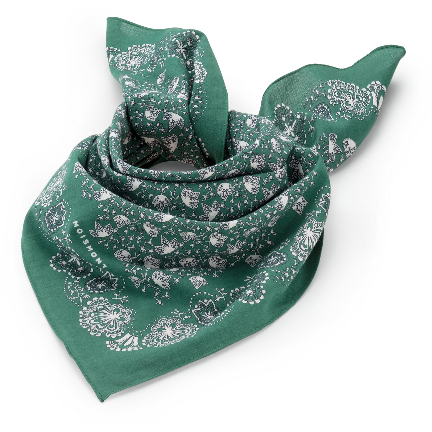 Green Dainty Floral Silky Scarf Silk Scarf Green Floral - Etsy main image 4