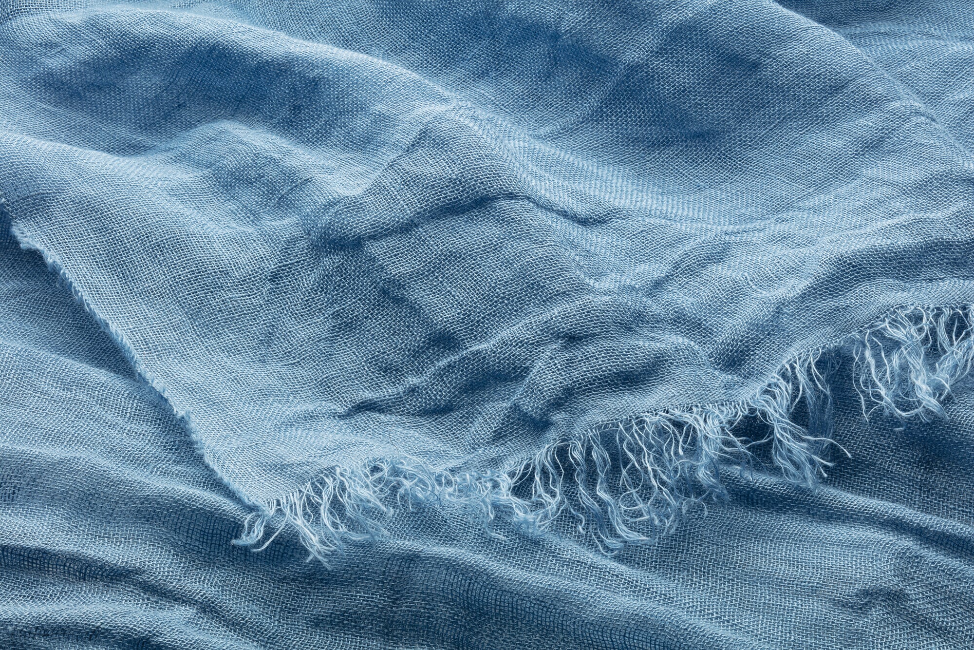 Unisex-Leinenschal, Blau