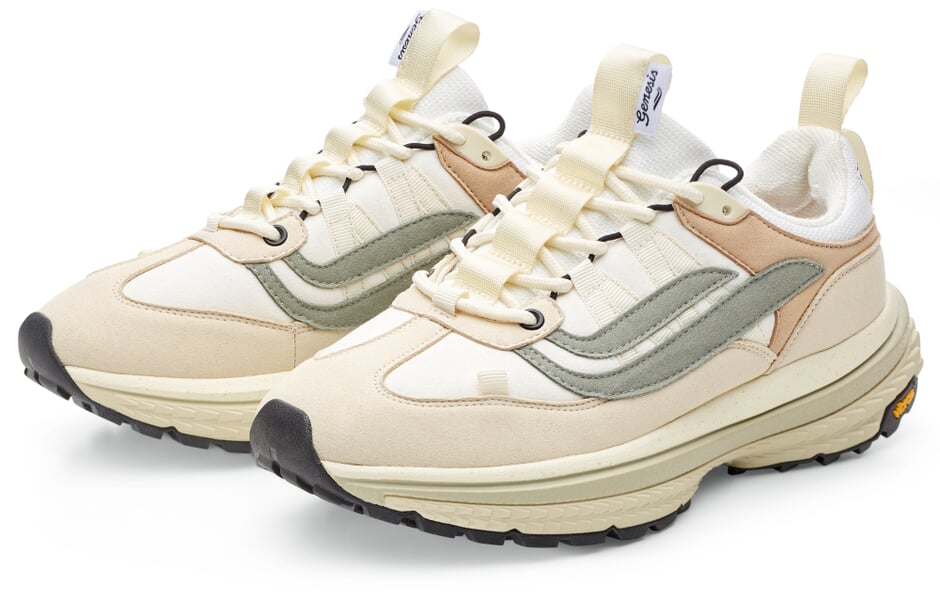 Baskets G-Machu Vert et beige