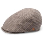 Casquette à visière rayée pour homme Marron