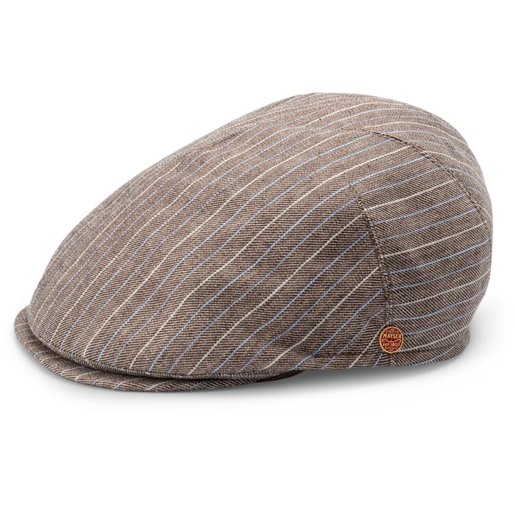 Casquette à visière rayée pour homme, Marron