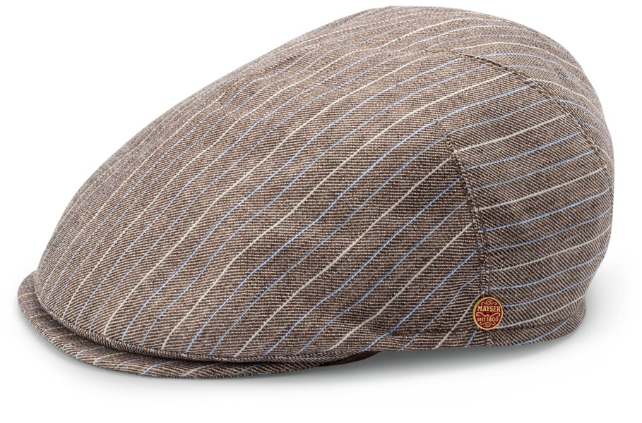 Men's slider cap striped Brown