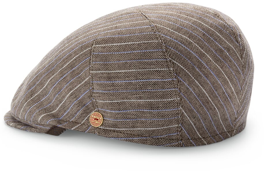 Men's slider cap striped Brown
