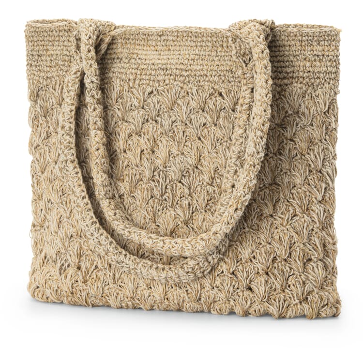 Borsa da donna all'uncinetto, naturale
