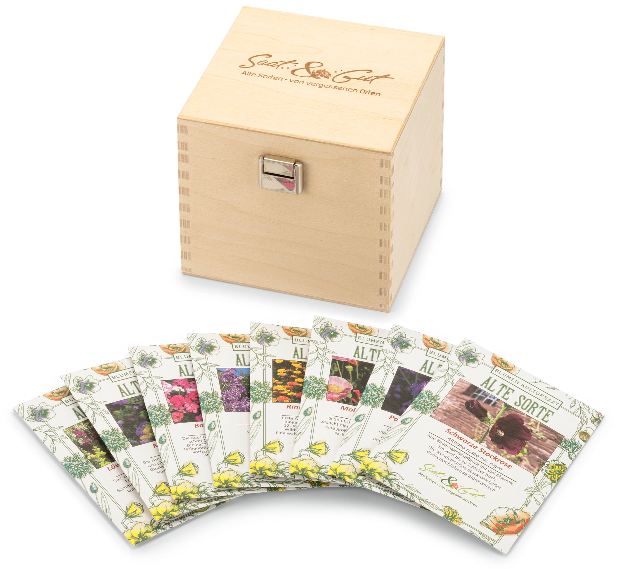 Seed set in a wooden box, Cottage garden flowers | Manufactum