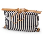 Bolsa de viaje plegable de lona a rayas