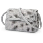 Knotted ladies' handbag, light gray