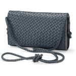 Bolso de mujer, trenzado, azul oscuro
