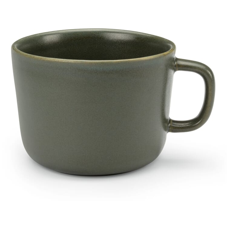 Milchkaffeetasse, Mattgrün