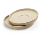 Piattino per tazzina espresso (2 pezzi) Beige naturale