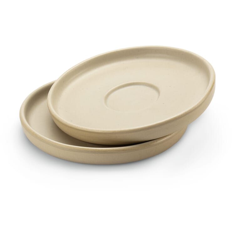 Soucoupe pour tasse à espresso (2 pièces), Nature-Beige
