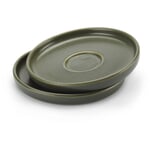 Soucoupe pour tasse à espresso (2 pièces) Vert mat