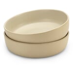 Large soup bowl (2 pieces) Natural beige