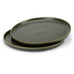 Assiette plate Vert mat