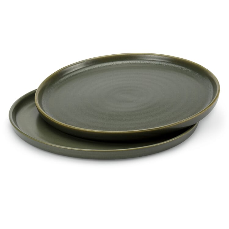 Assiettes de petit-déjeuner, Vert mat