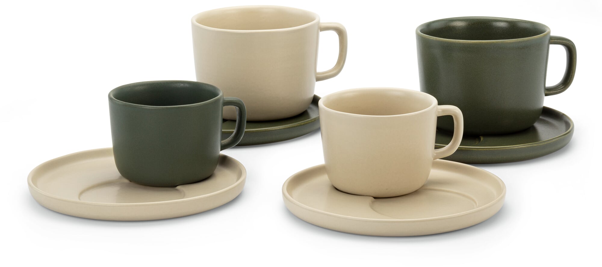 Modulare Untertasse, Natur-Beige, (2 Stück)