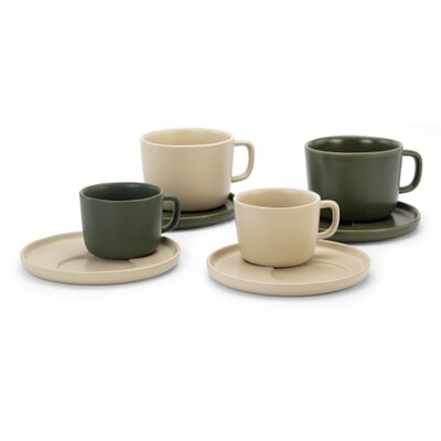 Modulare Untertasse, Natur-Beige, (2 Stück)