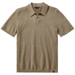 Strikket poloshirt til mænd Kamel