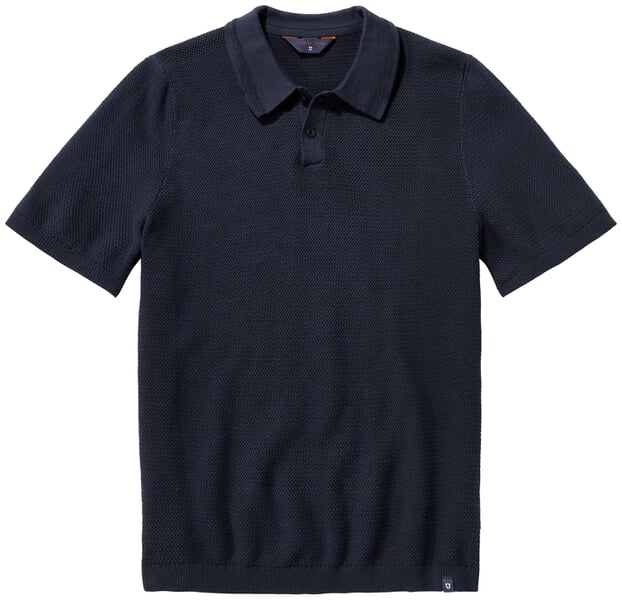 Gebreide herenpolo Donkerblauw