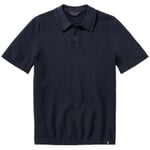 Knitted men's polo shirt Dark blue