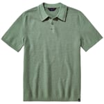 Knitted men's polo shirt Sage green