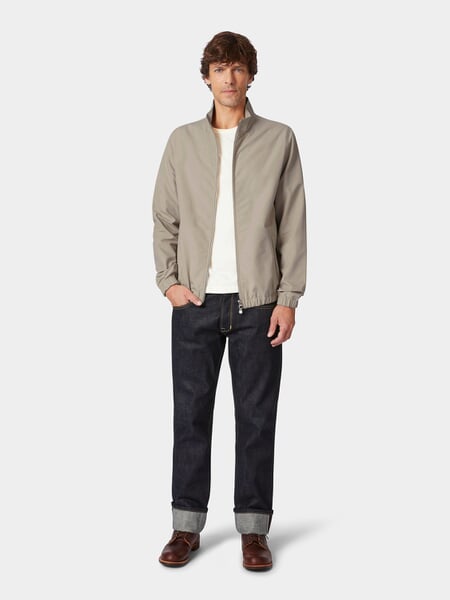 Men's blouson Beige gray, presented on a model