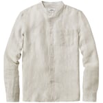 Men linen shirt Beige-natural white