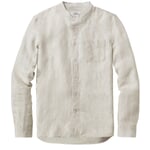 Men linen shirt Beige-natural white