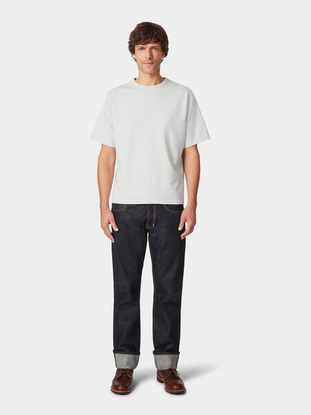 T-shirt homme demi-manches Gris clair, présenté sur un modèle