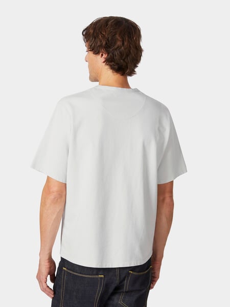 T-shirt homme demi-manches Gris clair, présenté sur un modèle