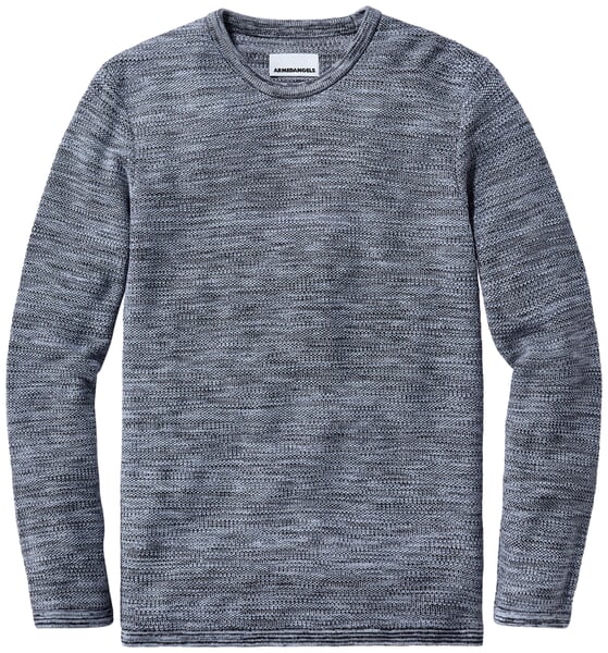 Pull-over en tricot de coton pour homme Bleu