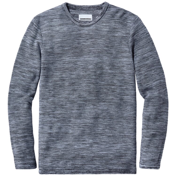 Pull-over en tricot de coton pour homme, Bleu