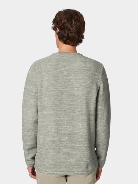 Herren-Strickpullover Baumwolle Grün, Tragebild