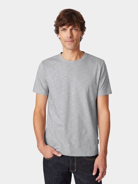 Herren-T-Shirt Graumelange, Tragebild