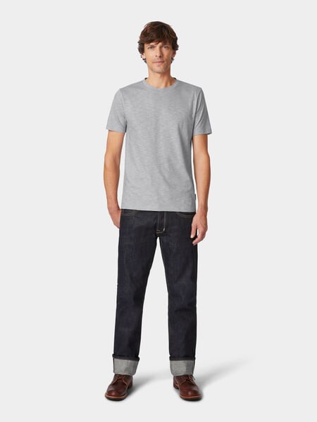 Men T-shirt Grayish orange, presented on a model