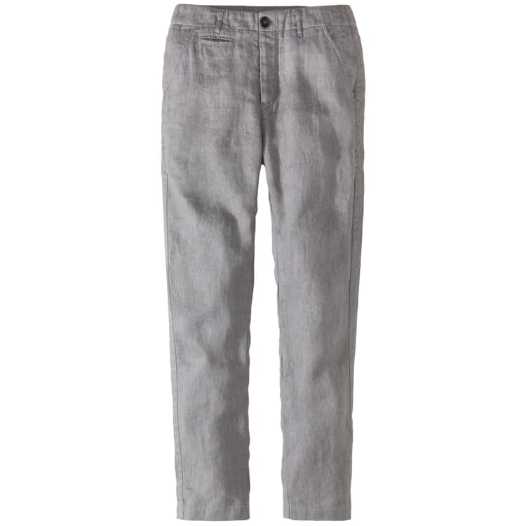 Men's linen pants, Grey melange