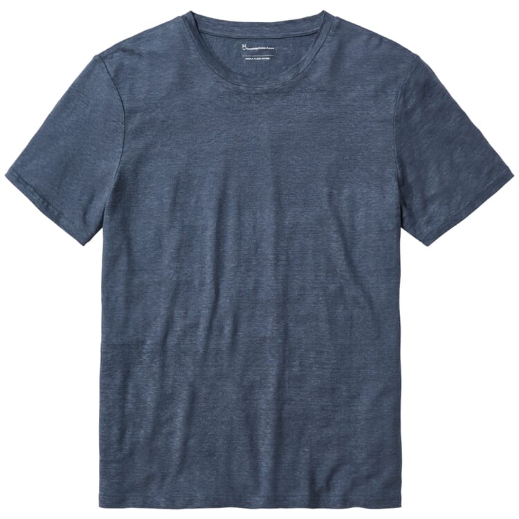 Herren-T-Shirt Leinen, Blau