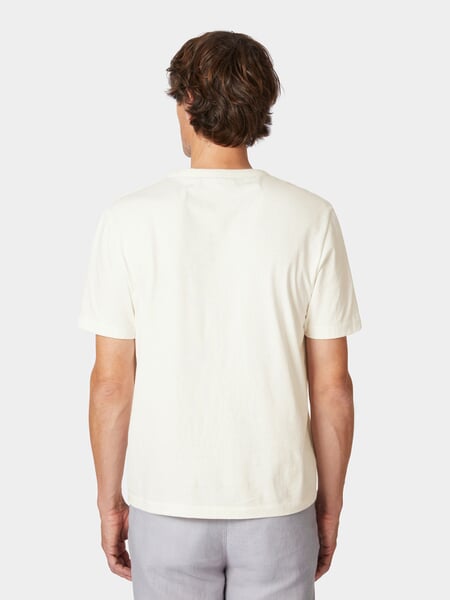Men's T-shirt TEE02 Offwhite, presented on a model