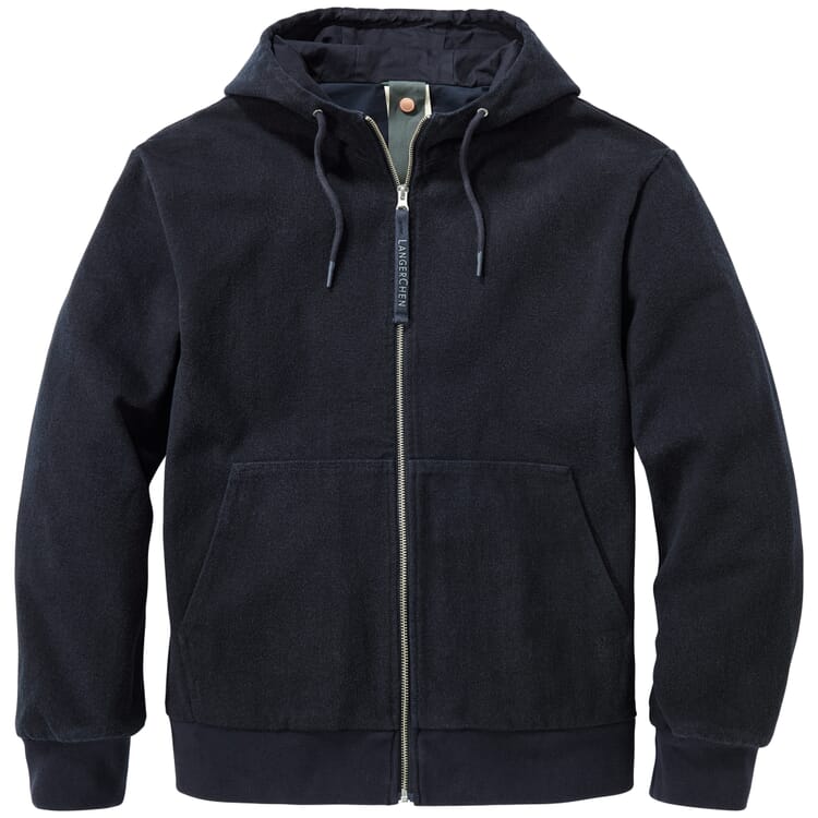 Giacca blouson da uomo con cappuccio, Navy