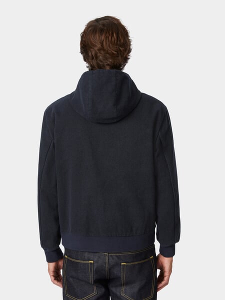 Herren-Blousonjacke mit Kapuze Navy, Tragebild