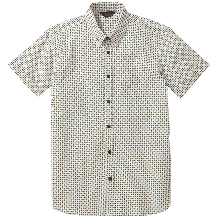 Chemise à manches courtes homme à motifs 1957, Marron naturel
