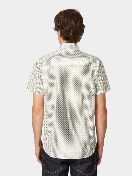 Chemise à manches courtes homme à motifs 1957 Marron naturel, présenté sur un modèle