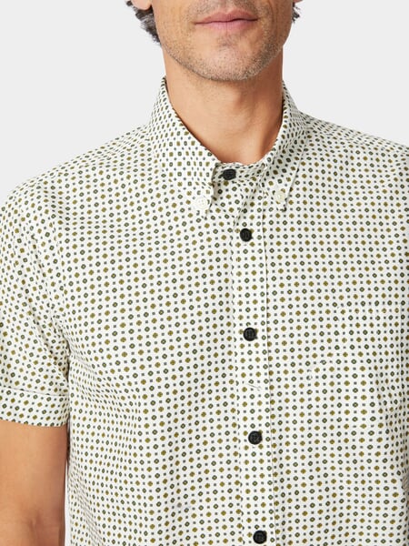 Chemise à manches courtes homme à motifs 1957 Marron naturel, vue détaillée