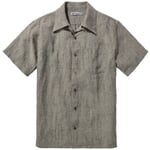 Camisa de lino de media manga para hombre 1947 Beige melange