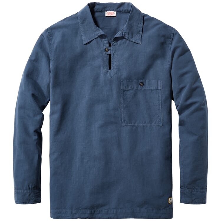 Chemise à enfiler pour hommes, Bleu moyen