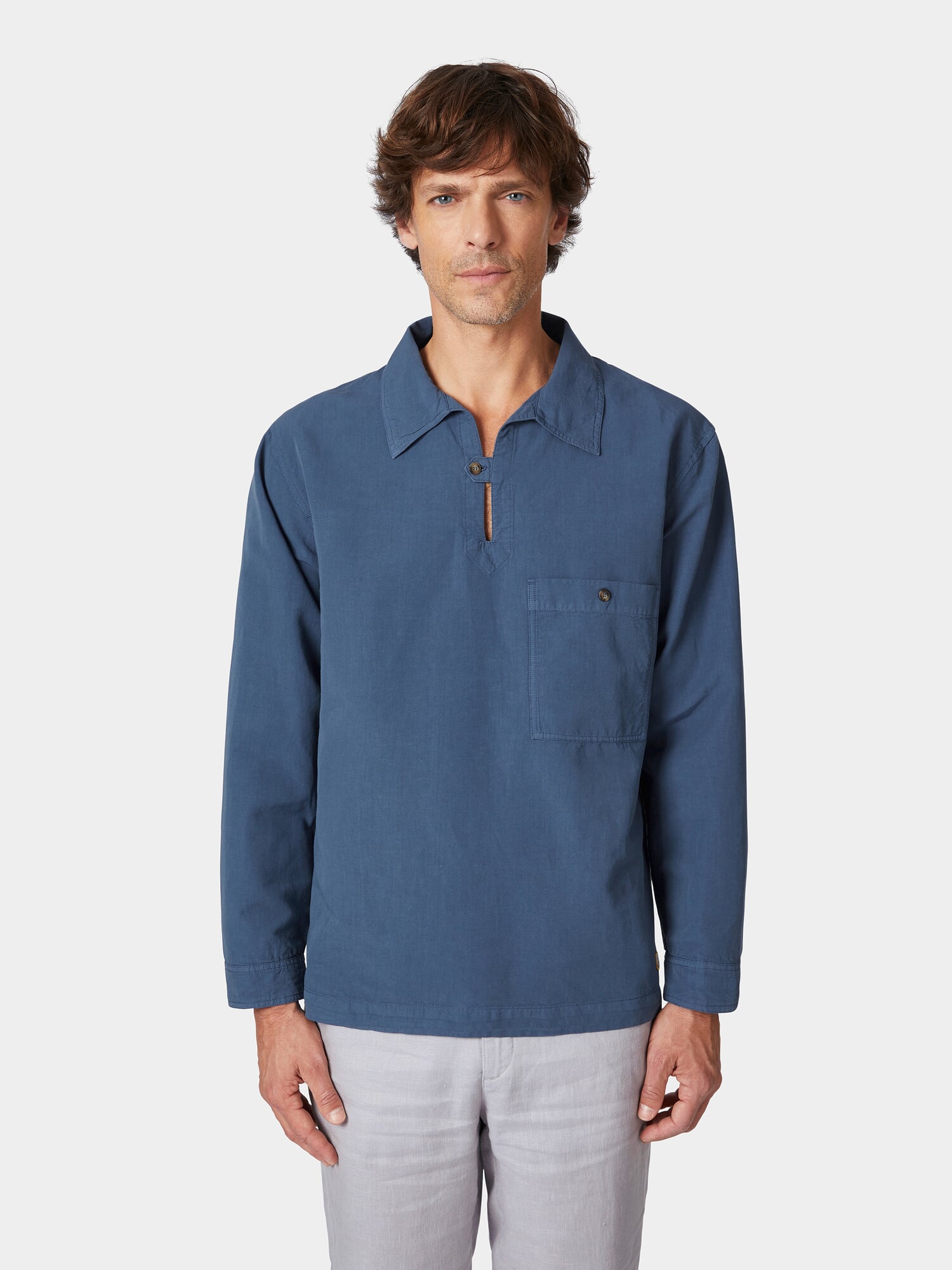 Chemise De Pêche Homme Habit Taille L – Bleue, UPF 40+, Respirante, Manches Longues, Occasion